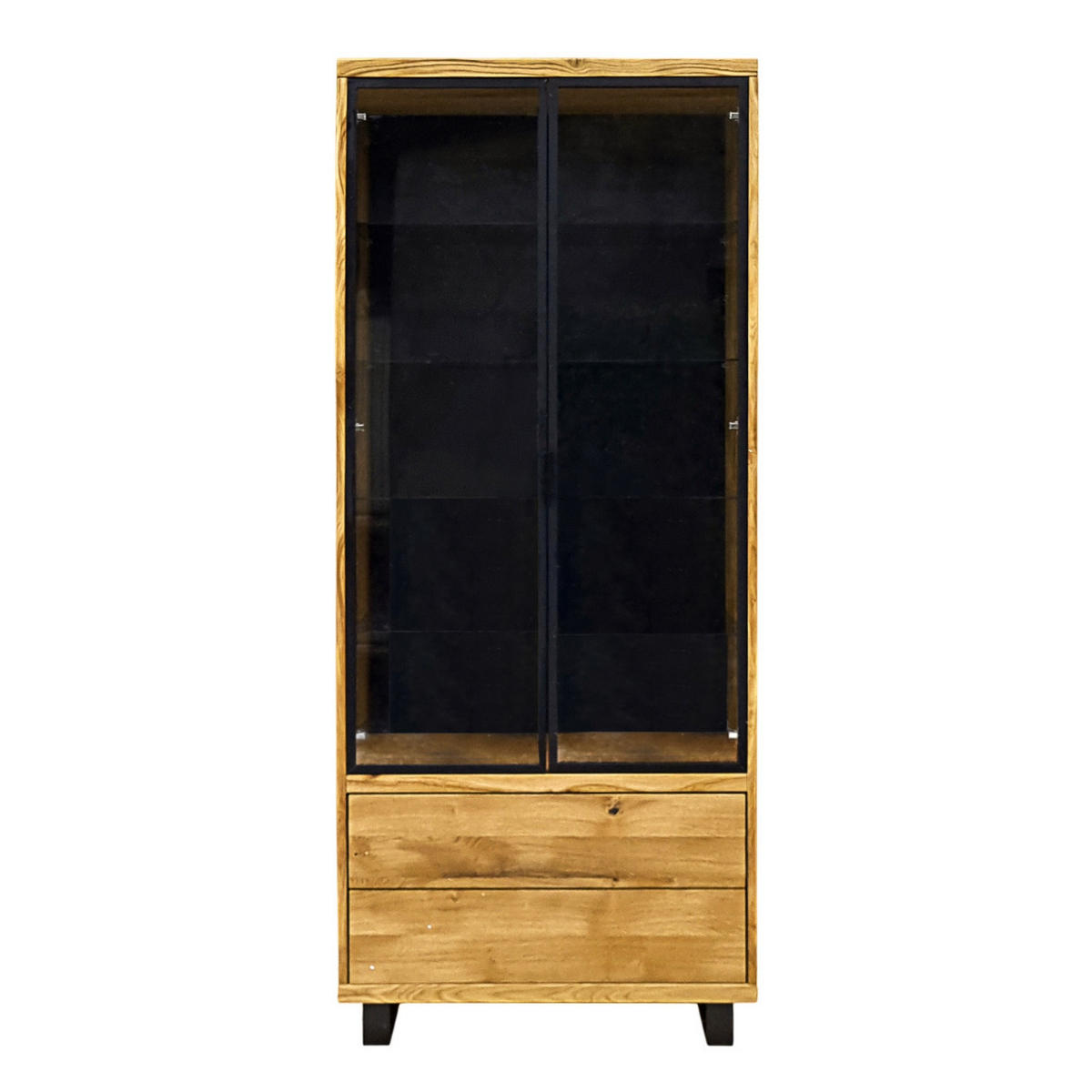 VITRINE mit Schubladen ins Wohnzimmer DELIO - Eichefarben, Holz (90/220/45cm) - Rawood Furniture