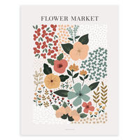 POSTER Blumenmarkt, 30x40 cm - Multicolor, Papier (30/1/40cm) - Lilipinso
