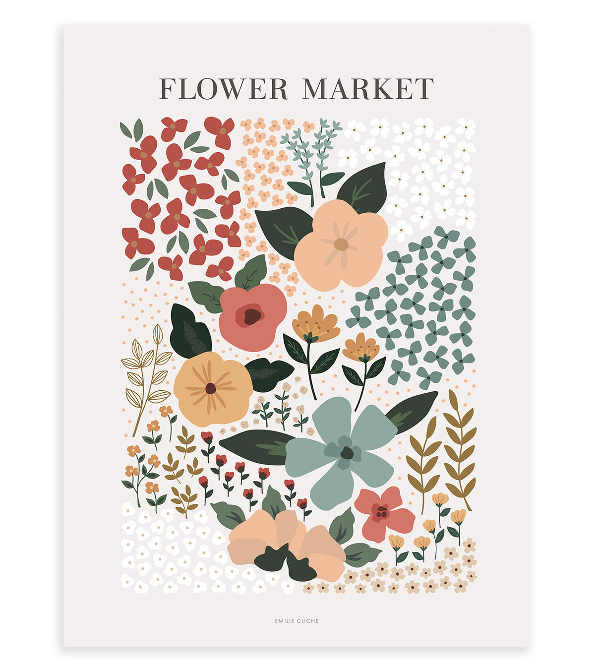 POSTER Blumenmarkt, 30x40 cm - Multicolor, Papier (30/1/40cm) - Lilipinso