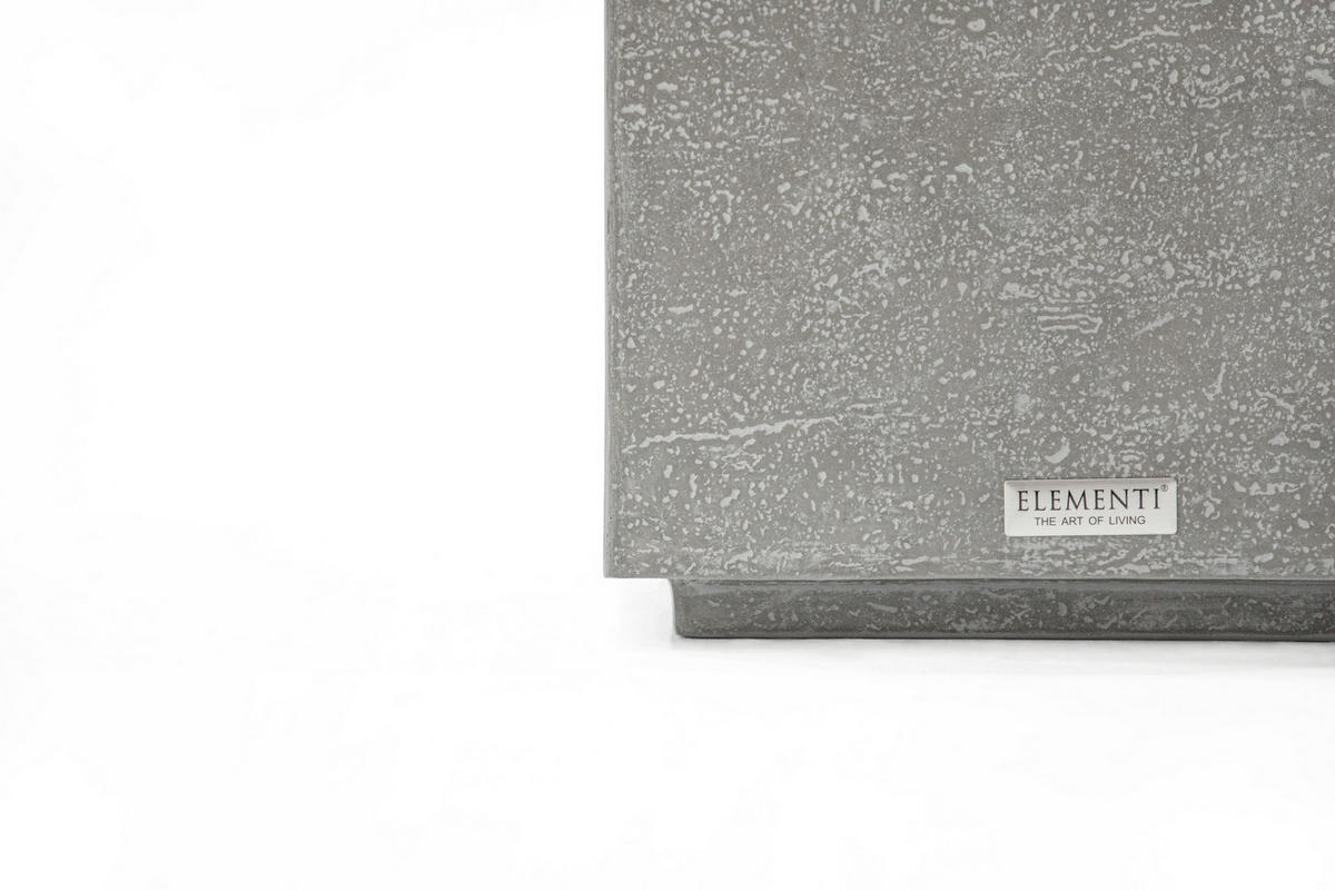 BEISTELLTISCH TEVERE aus GF-Beton, Wetterbeständig, 45x45x51 cm - Grau, Naturmaterialien (45/45/51cm) - Elementi