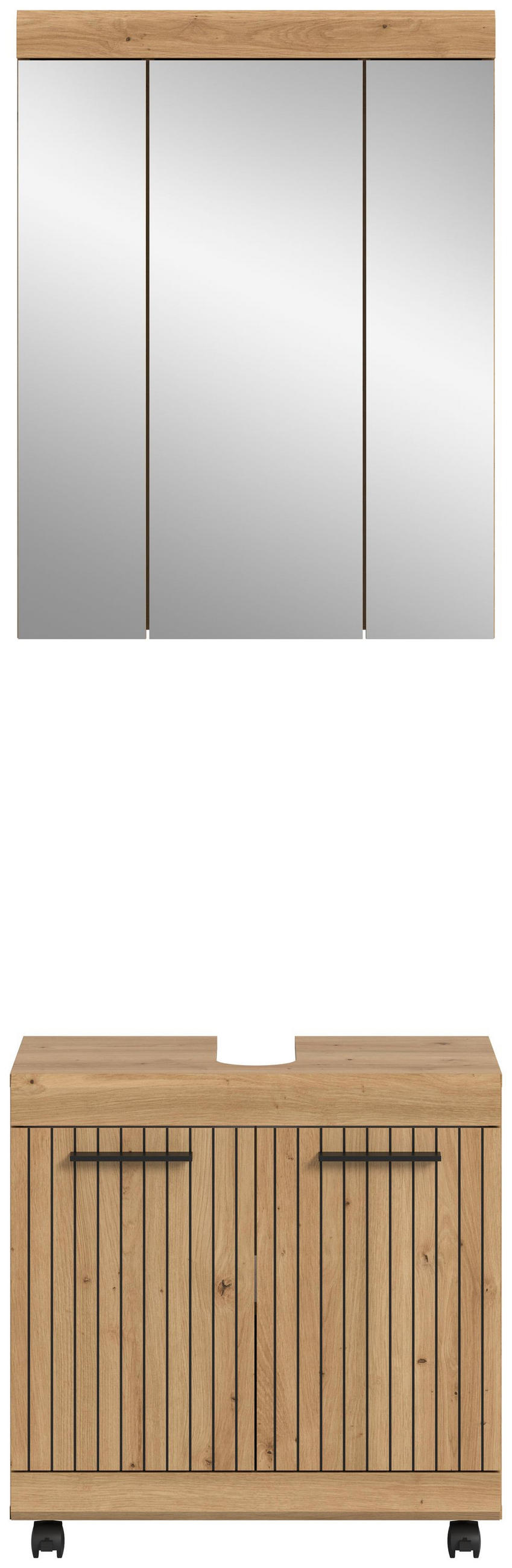 BADEZIMMER Vento 3-tlg. (B/H/T: ca. 60/191/34 cm) in Artisan Eiche /Artisan Eiche - Eiche Artisan, Holzwerkstoff (60/191/34cm)