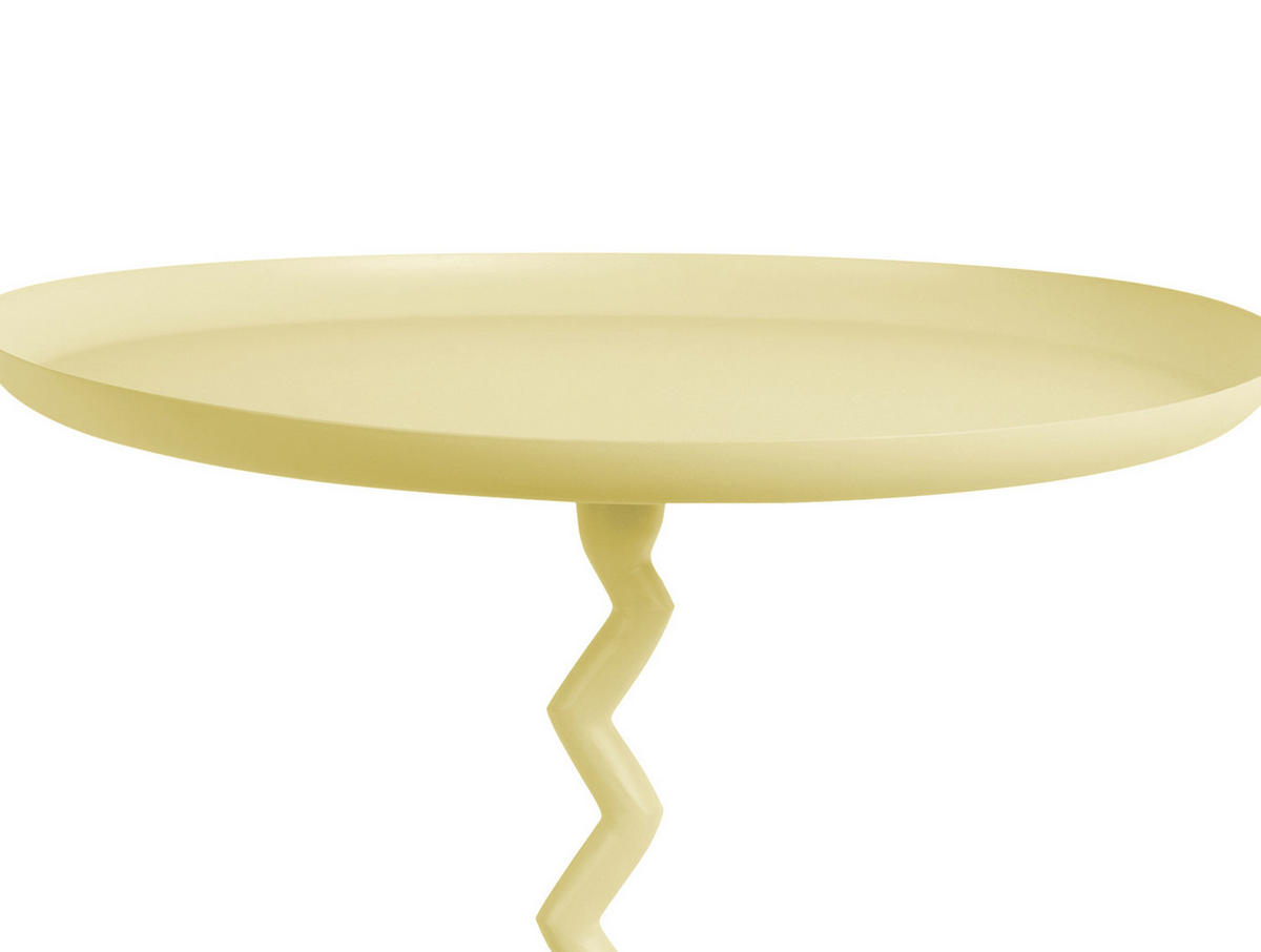 BEISTELLTISCH Zig Zag 40/40/42 cm - Gelb, Metall (40/40/42cm) - Leitmotiv
