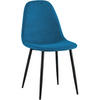 STUHL Stoff Blau - Blau/Schwarz, Textil/Metall (44/88/51cm) - CLP