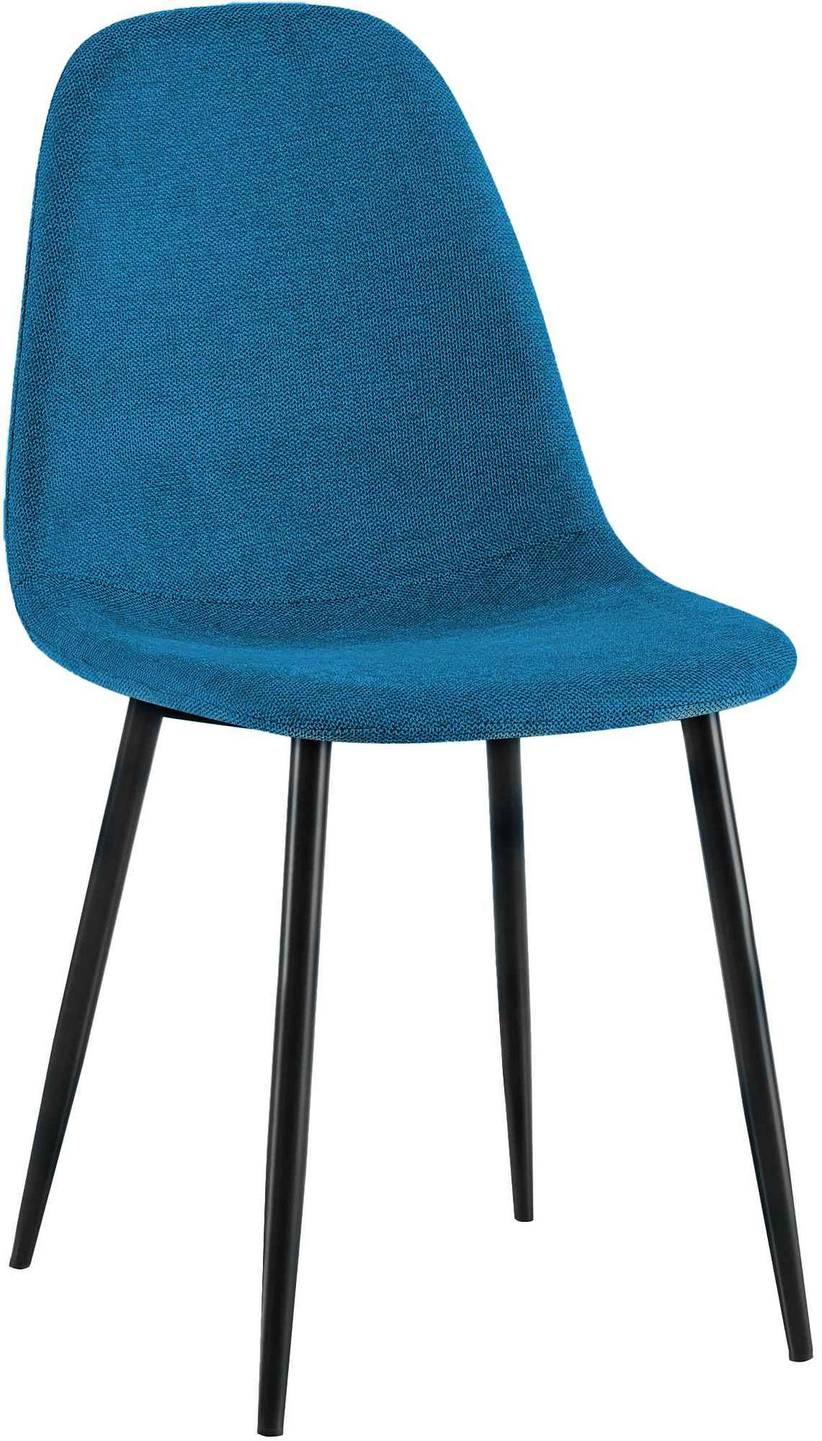 STUHL Stoff Blau - Blau/Schwarz, Textil/Metall (44/88/51cm) - CLP