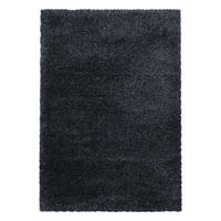 TEPPICH Hochflor Shaggy Uni Style Polypropylen Wohnzimmer Anthrazit Rechteckig 140x200 - Anthrazit, Textil (140/200cm) - KADIMA DESIGN
