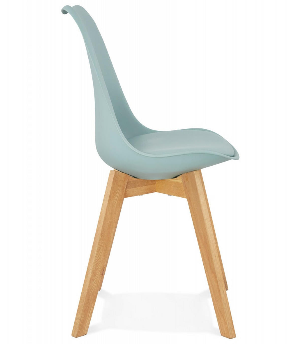 STUHL Kunstleder Holzgestell Skandinavisch, Türkis 48x56x83 cm - Türkis/Blau, Eichenholz/Holz (48/83/56cm) - KADIMA DESIGN