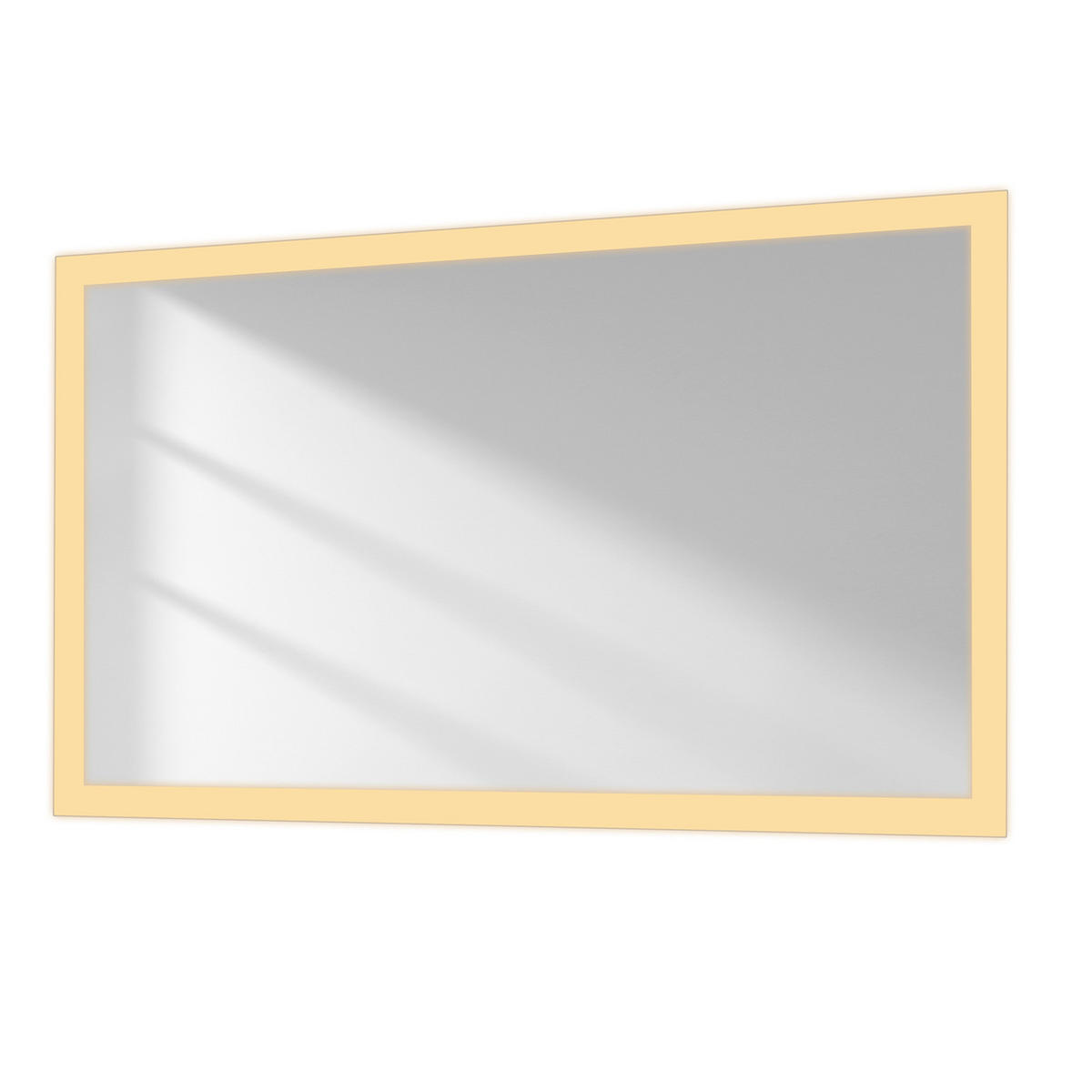 BADSPIEGEL mit Beleuchtung 100/60/3,5 cm - Weiß, Glas (60/3.5/100cm) - EMKE