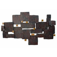 WANDDEKO Braun 103,5/62 cm - Braun, Metall (2.7/62/7cm) - KUNSTLOFT