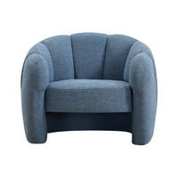 SESSEL mit gerader Rückenlehne - 1 Person - Stoff - Blau - Blau, Textil (93/73/76cm) - Vente-Unique