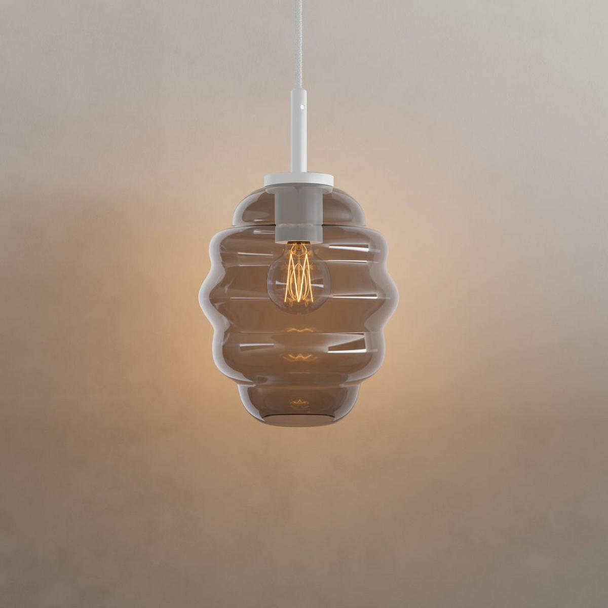 GALERIELEUCHTE Echos Rauch Ø 18cm - Anthrazit, Glas (18/18/20cm) - s.luce