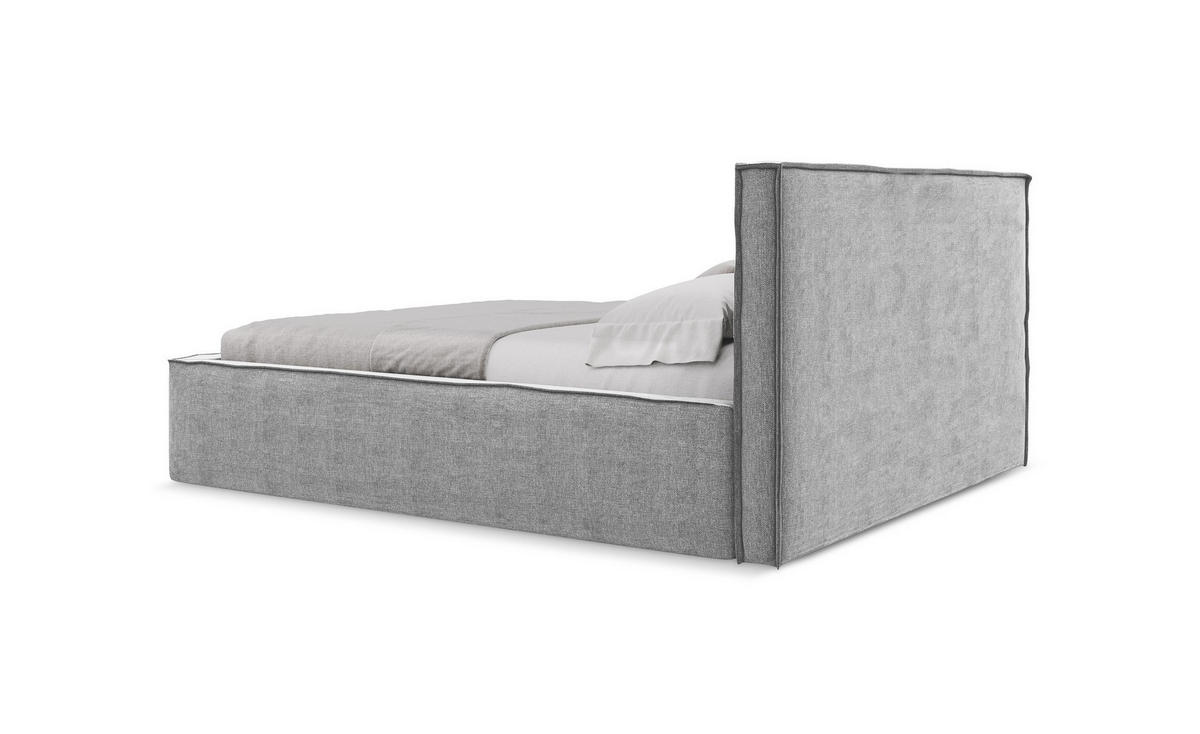 POLSTERBETT mit Bettkasten und Lattenrost 160x228 Blau - Blau/Schwarz, Kunststoff/Textil (140/200cm) - Makamii