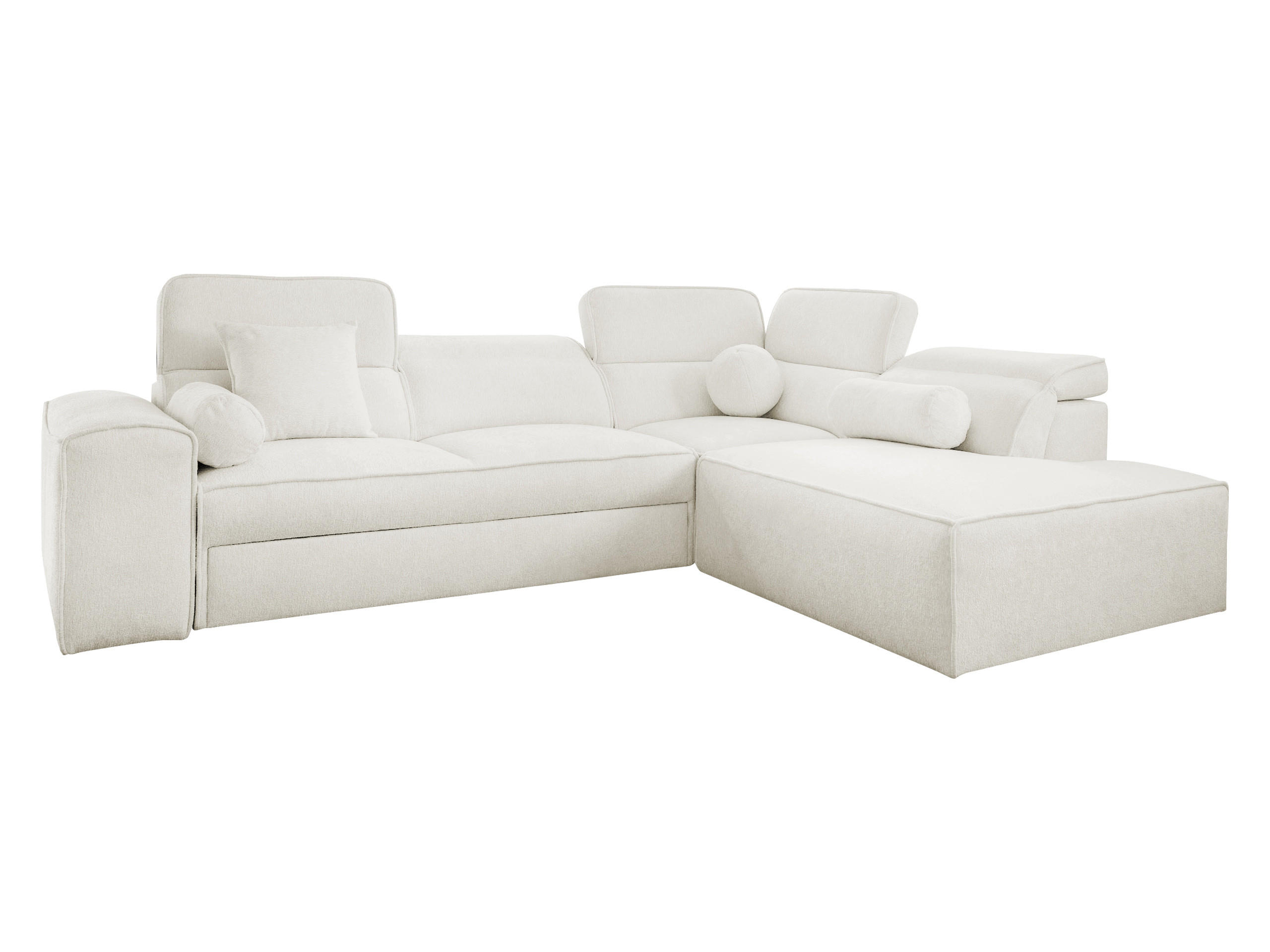 COLTAR Viveri VII, Dreapta - crem, material textil/lemn (214/276cm) - MIRJAN24
