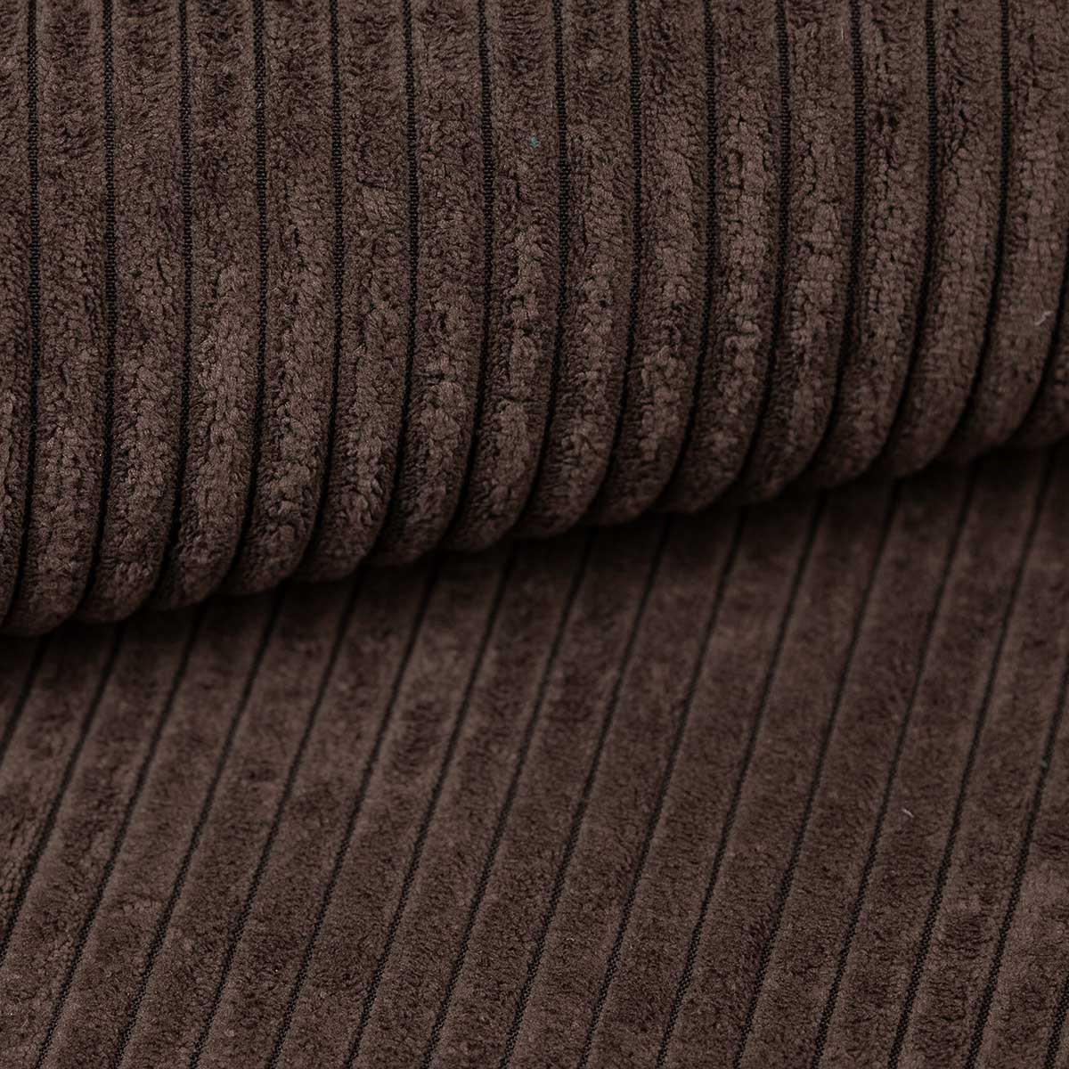 ECKSOFA PARIS – L-Form mit Schlaffunktion & Bettkasten Flauschiger Cord Stoff POSO Braun - Braun, Kunststoff (239/222cm) - Wohnideebilder
