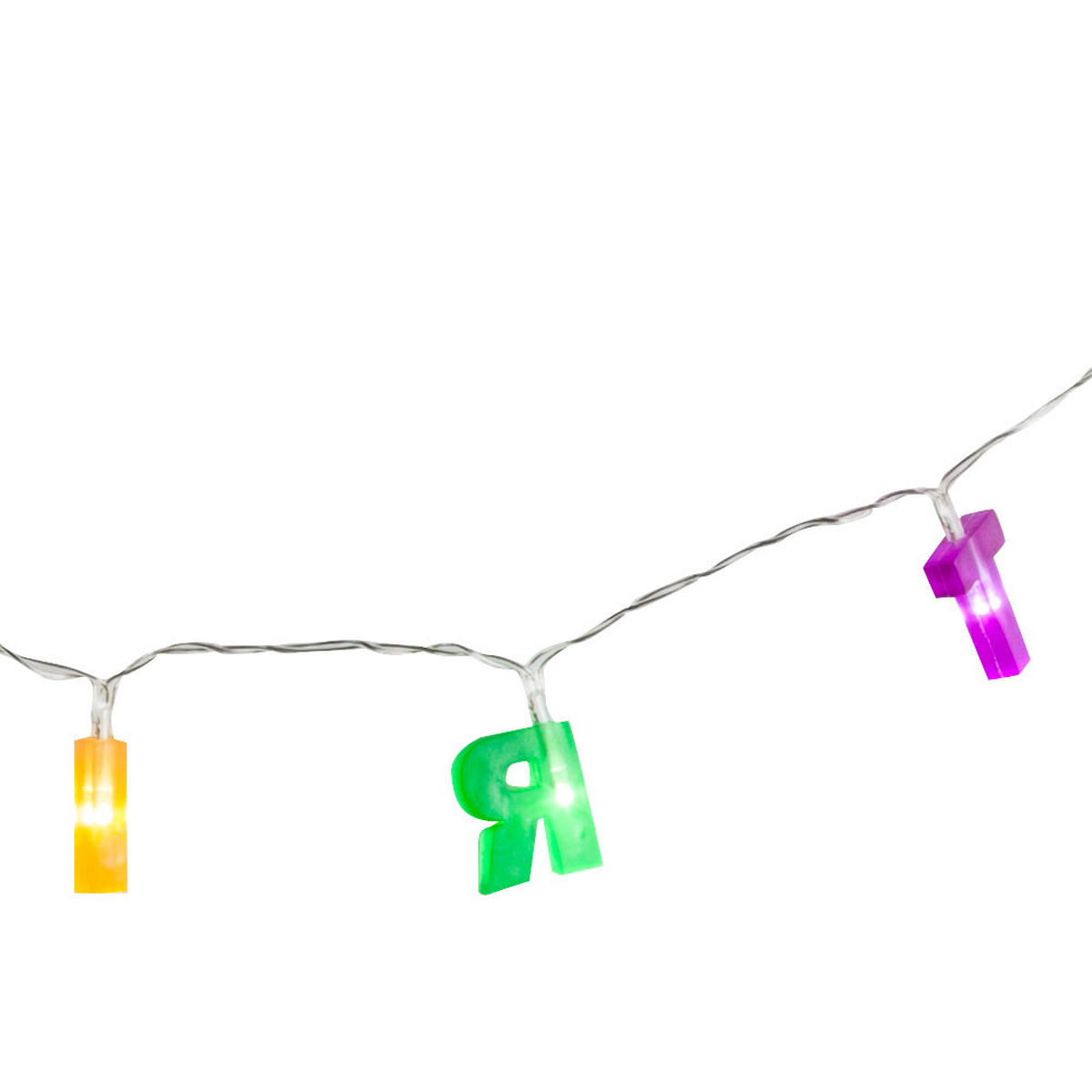 LED DEKORLEUCHTE Happy Birthday Bunt Kunststoff - Multicolor, Kunststoff (124/3/3.5cm) - Globo Lighting