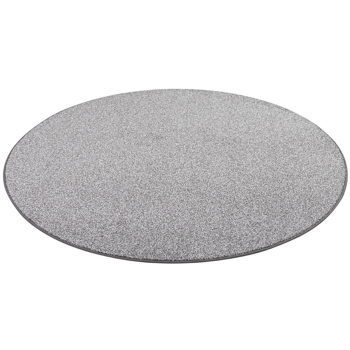 HOCHFLOR VELOURS TEPPICH LUNA MIX RUND - Grau, Textil (133/133cm) - Snapstyle