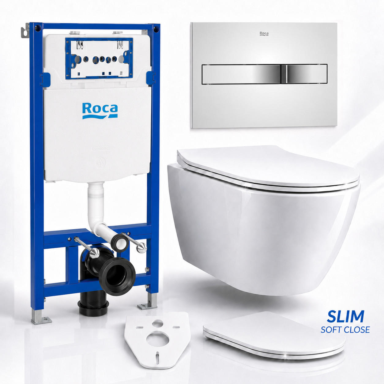 bad land Wc-Set Weiß 47.5x112x48.5 cm