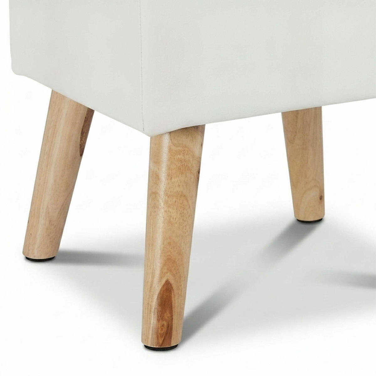 SITZHOCKER Weiß Stauraum Kunstleder - Multicolor, Holz/Holzwerkstoff (40/40/40cm) - Relaxdays