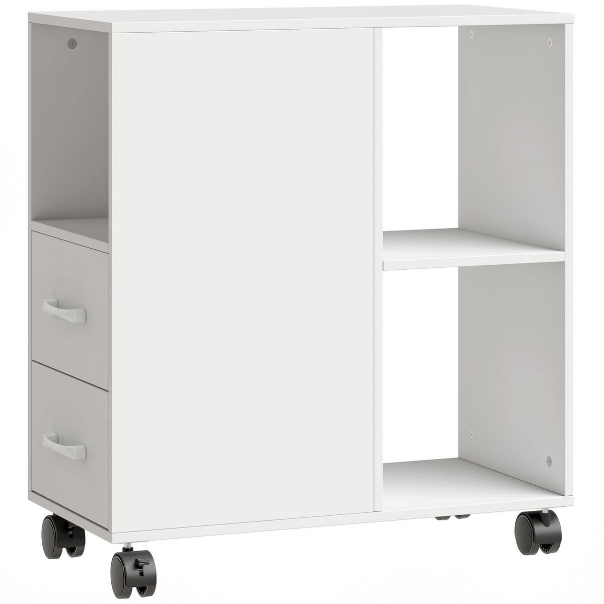 ROLLCONTAINER DE-14499 Weiß - Weiß, Holzwerkstoff (30/65/60cm) - ComfortXL