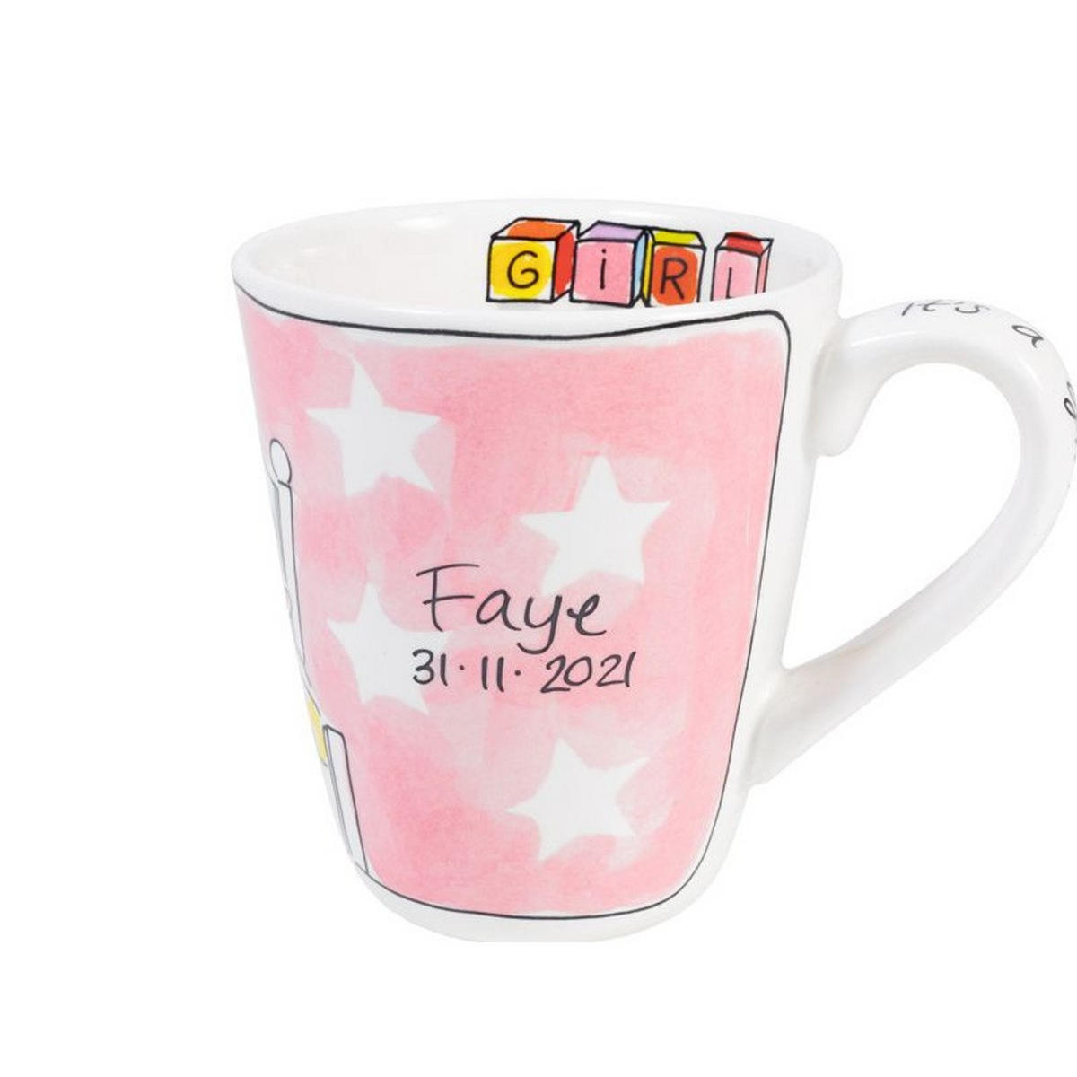 BECHER Es ist ein Mädchen in Bunt - 350 ml - Multicolor, Keramik (0.35L) - Blond Amsterdam