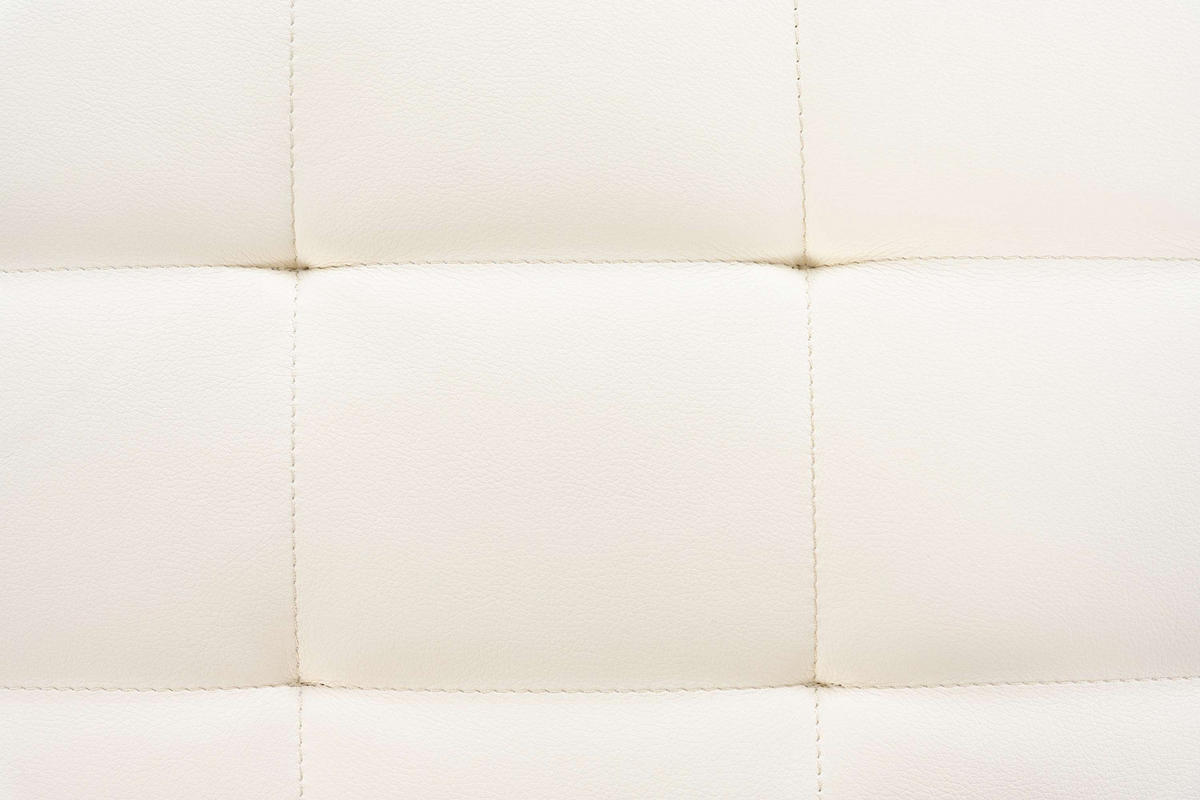 SITZHOCKER 2er Set Velan Kunstleder Creme Hocker Schlafzimmer - Creme, Leder (40/48/40cm) - DELUKE