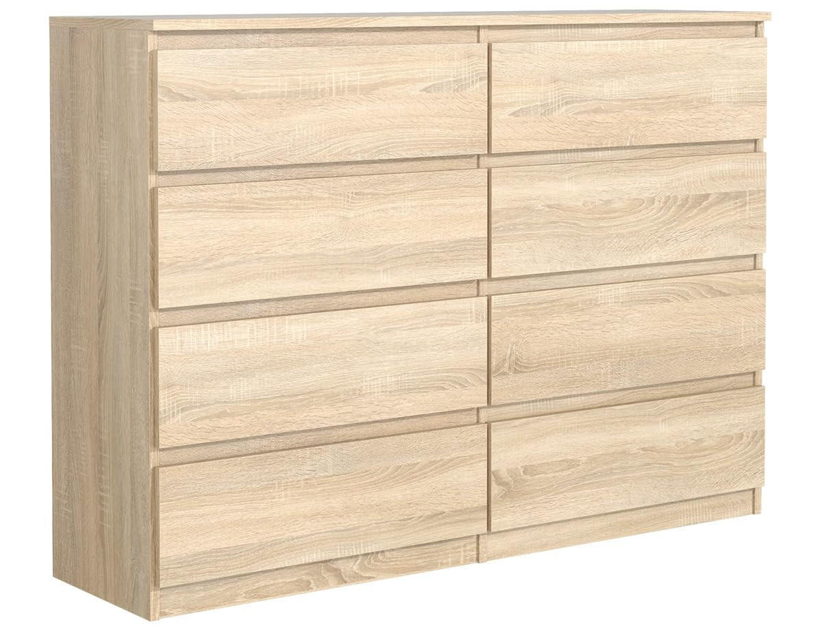 KOMMODE mit 8 Schubladen 140 cm SonomaEiche - Sonoma Eiche, Holzwerkstoff (138.5/101.5/39cm) - MebLocker