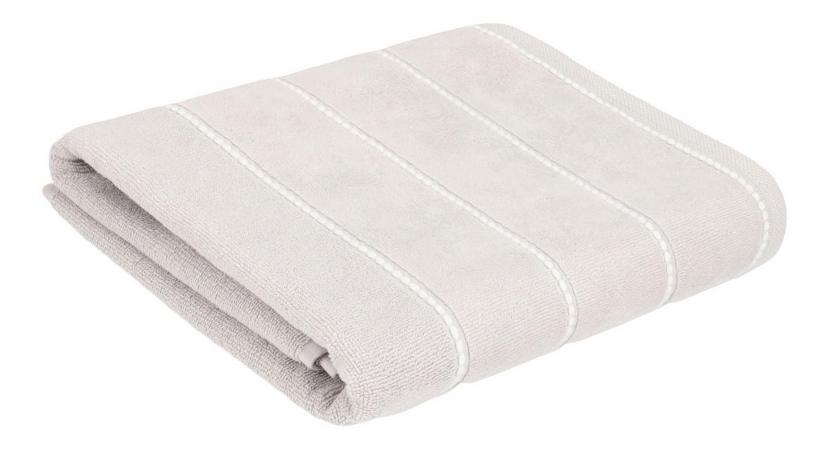 BADETUCH Velly - Hellgrau, Textil (70/130cm) - home&you