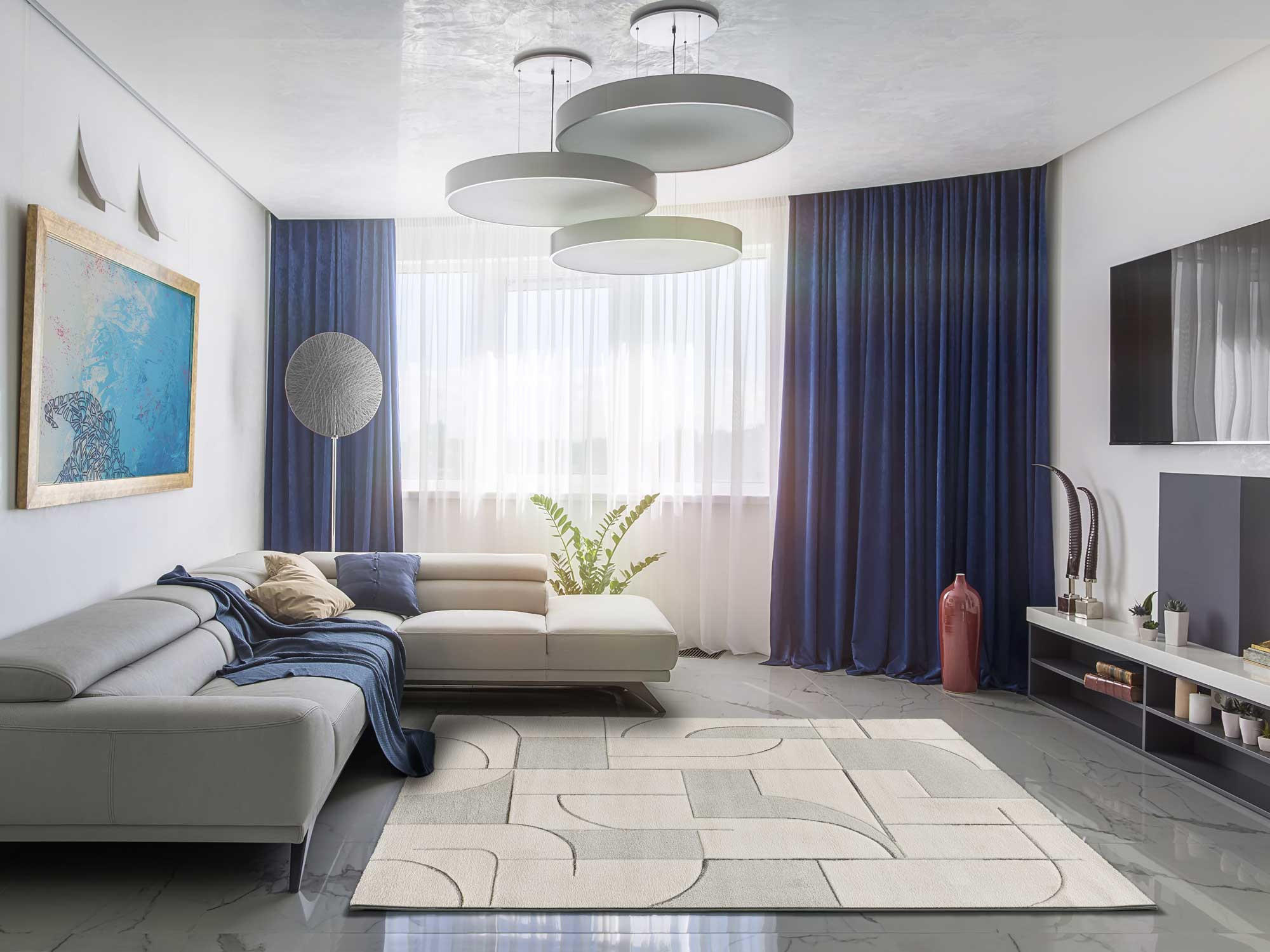 Thumbnail - Atticgo Webteppich, Creme, Textil, Abstrakt, Rechteckig, 160x230 cm, Oeko-Tex® Standard 100, in verschiedenen Größen erh...