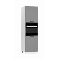 MIKROWELLENUMBAUSCHRANK D60PK/2133 PL - KENDRO - Elegante Geräte-Integration - Grau, Holz (60/213.3/56cm) - ROYAL24_MARKT