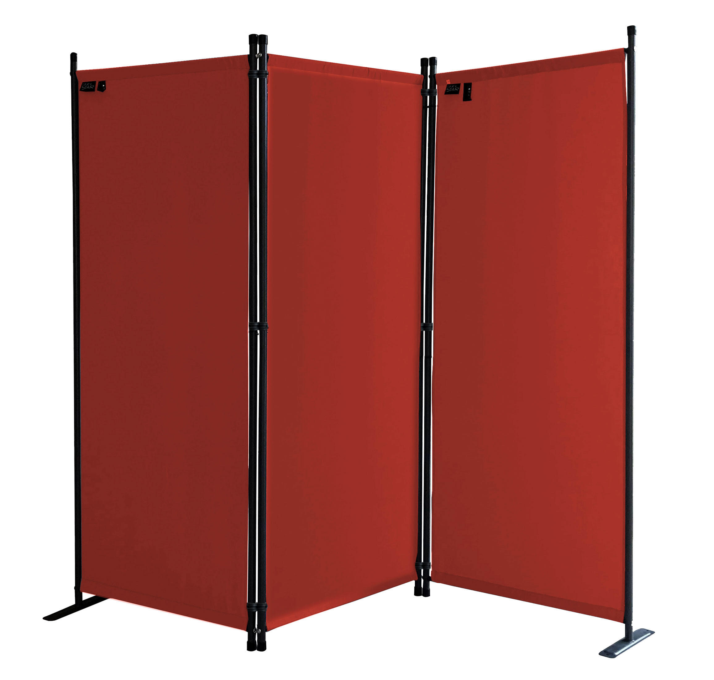 PARAVENT 3-tlg. 170x165 cm Rotorange - Terra cotta, Metall (170/165cm) - QUICK STAR