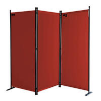 PARAVENT 3-tlg. 170x165 cm Rotorange - Terra cotta, Metall (170/165cm) - QUICK STAR