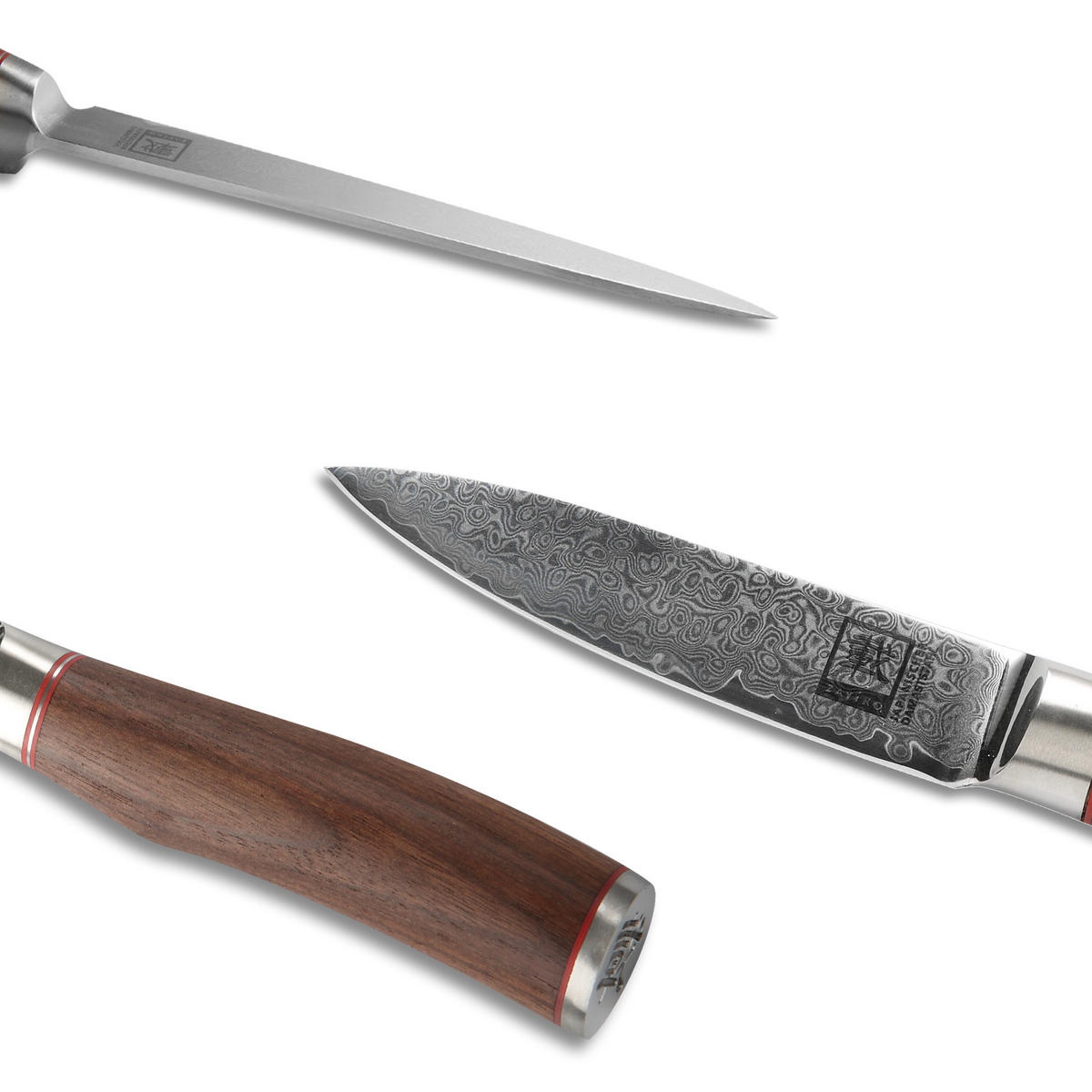 OFFICEMESSER 9,5 cm - Nussbaumfarben, Holz/Metall (20cm) - Zayiko