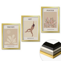 WANDBILDER 3er Set - 20x30 cm Goldrahmen - Matisses abstrakte Formen - Goldfarben, Kunststoff (20/30cm) - ArtPrintCave