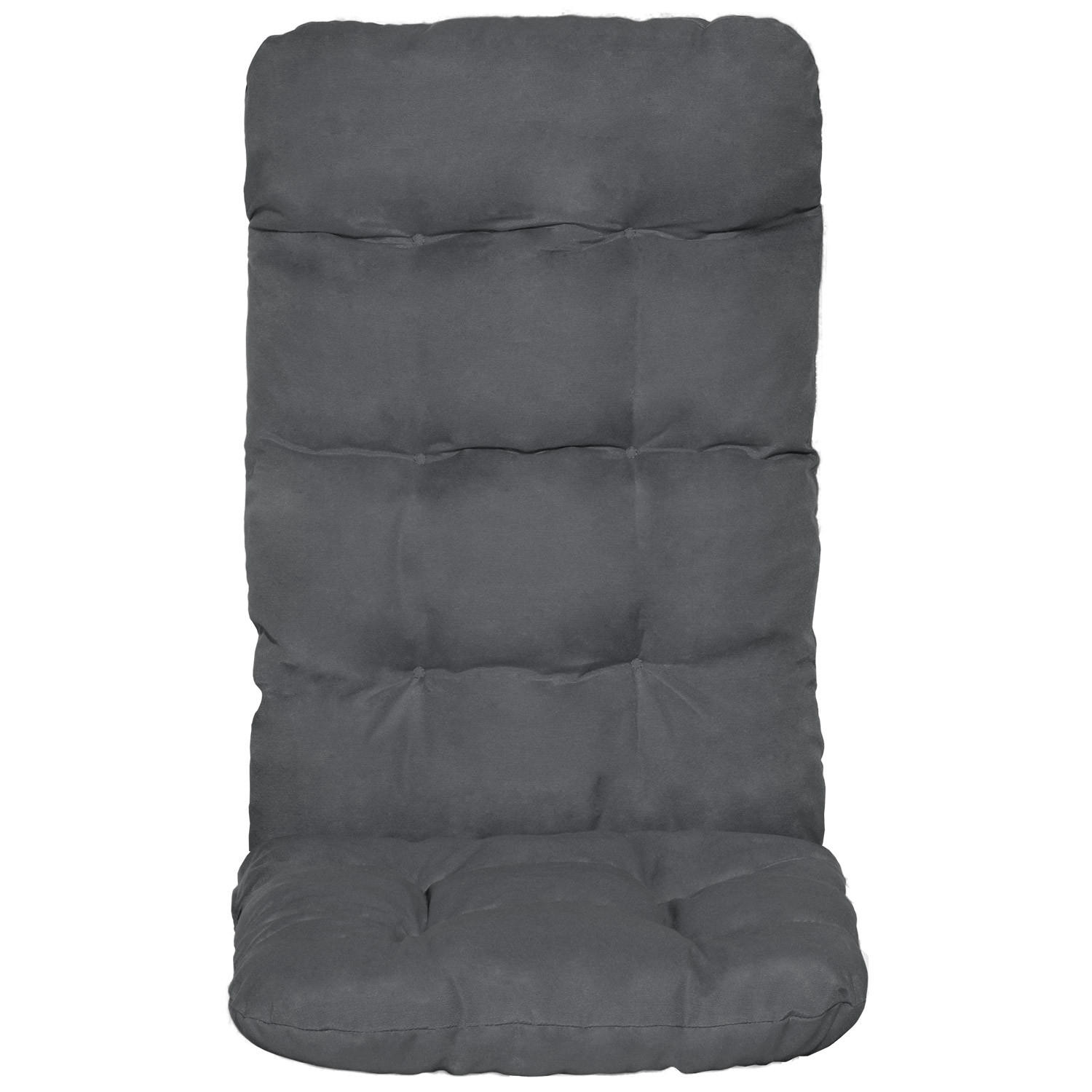 HOCHLEHNERAUFLAGE Flair HL 120/50/8cm Graphitgrau (2tlg) - Graphitfarben, Textil (50/8/120cm) - Beautissu 