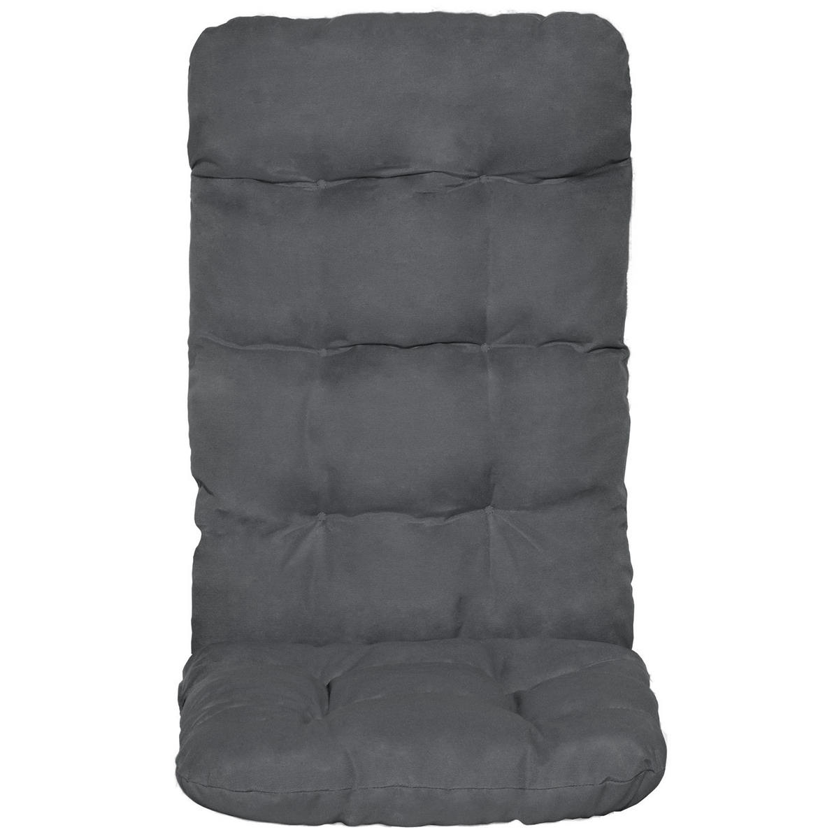 HOCHLEHNERAUFLAGE Flair HL 120/50/8cm Graphitgrau (2tlg) - Graphitfarben, Textil (50/8/120cm) - Beautissu 