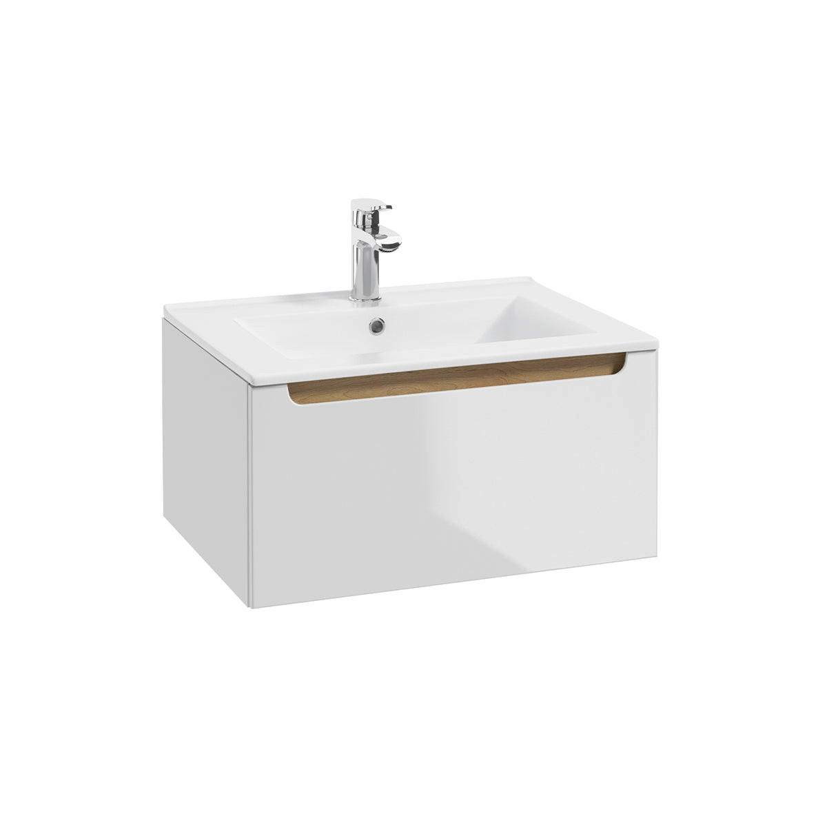 WASCHTISCH 60cm Livia Weiß - Weiß, Holzwerkstoff (60/32/46cm) - Petits-meubles
