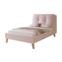 POLSTERBETT aus Samt 90x200 cm in Rosa mit Lattenrost & Stauraum - Rosa, Textil (90/200cm) - Modfu