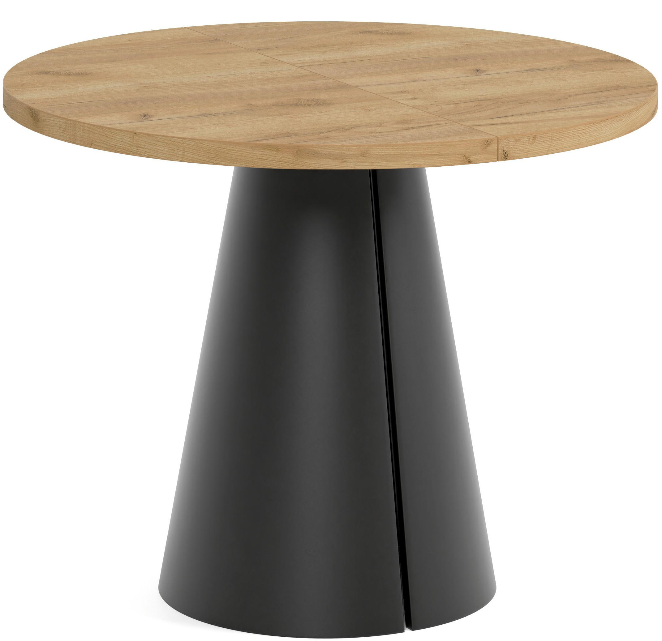 TISCH Schwarz ALMA Ausziehbar 100/176 cm - Eichefarben/Goldfarben, Holzwerkstoff (2/100/76cm) - Sepro Meble