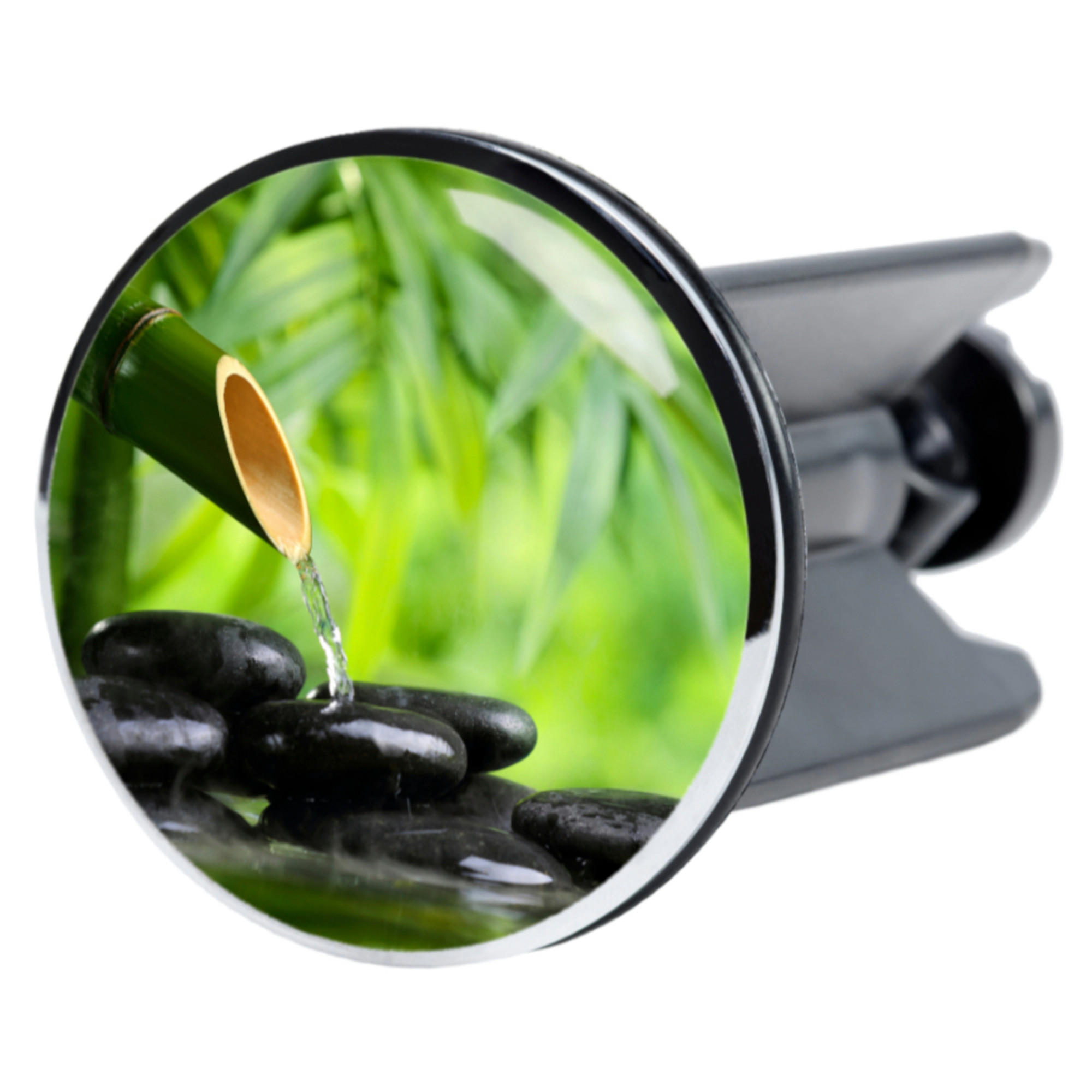 WASCHBECKENSTÖPSEL Stone Garden - Grün, Kunststoff/Metall (4/7/7cm) - Sanilo