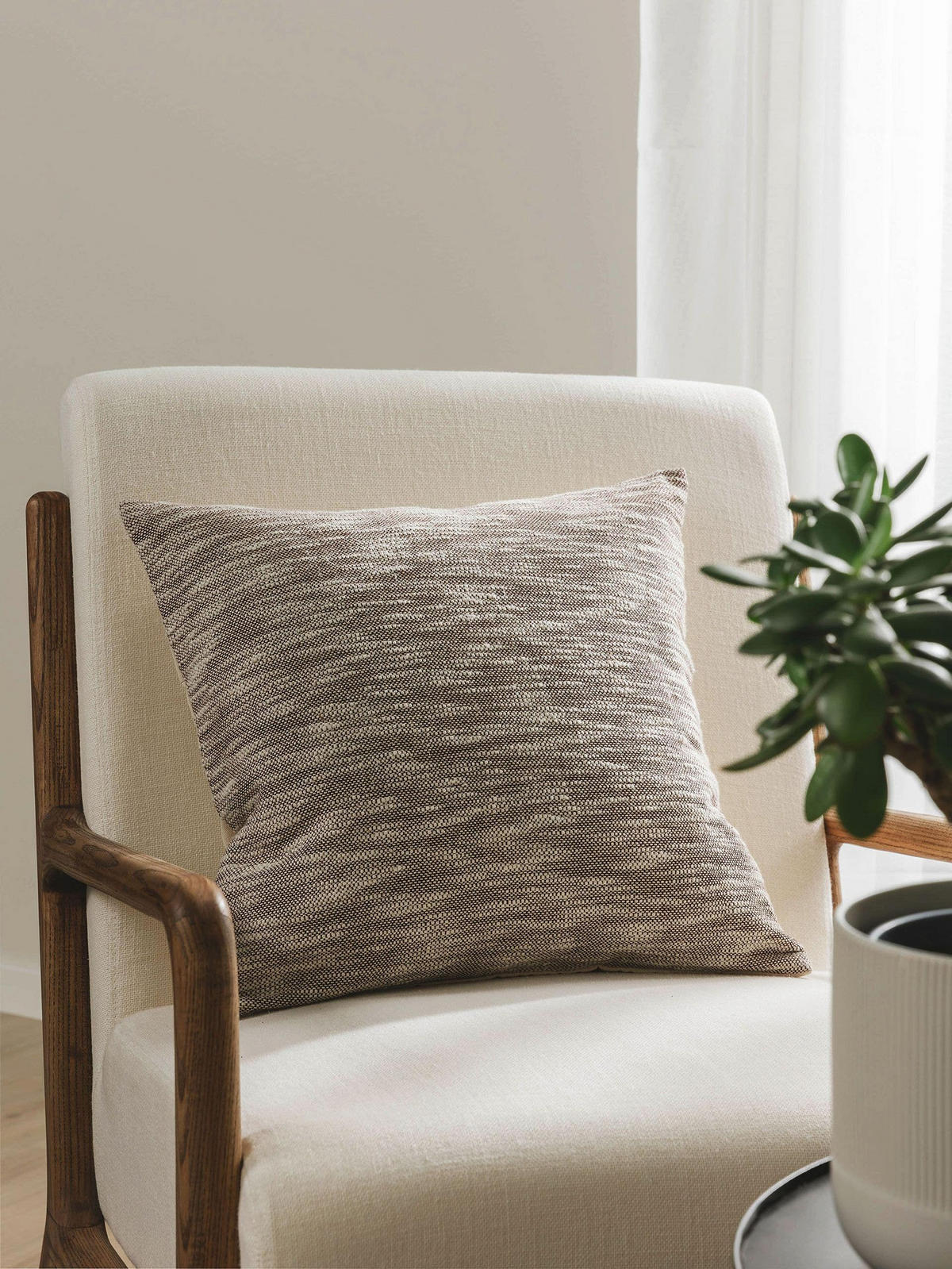 KISSENBEZUG Nadia Braun 45x45 cm - Braun, Textil (45/45cm) - benuta Nest