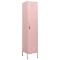 SCHLIESSFACHSCHRANK Rosa 35/46/180 Cm Stahl - Rosa, Metall (46/180/35cm) - vidaXL