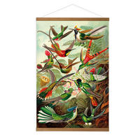 POSTER Leinen Kolibris - Multicolor, Textil (60/80/0.1cm) - Art for the Home