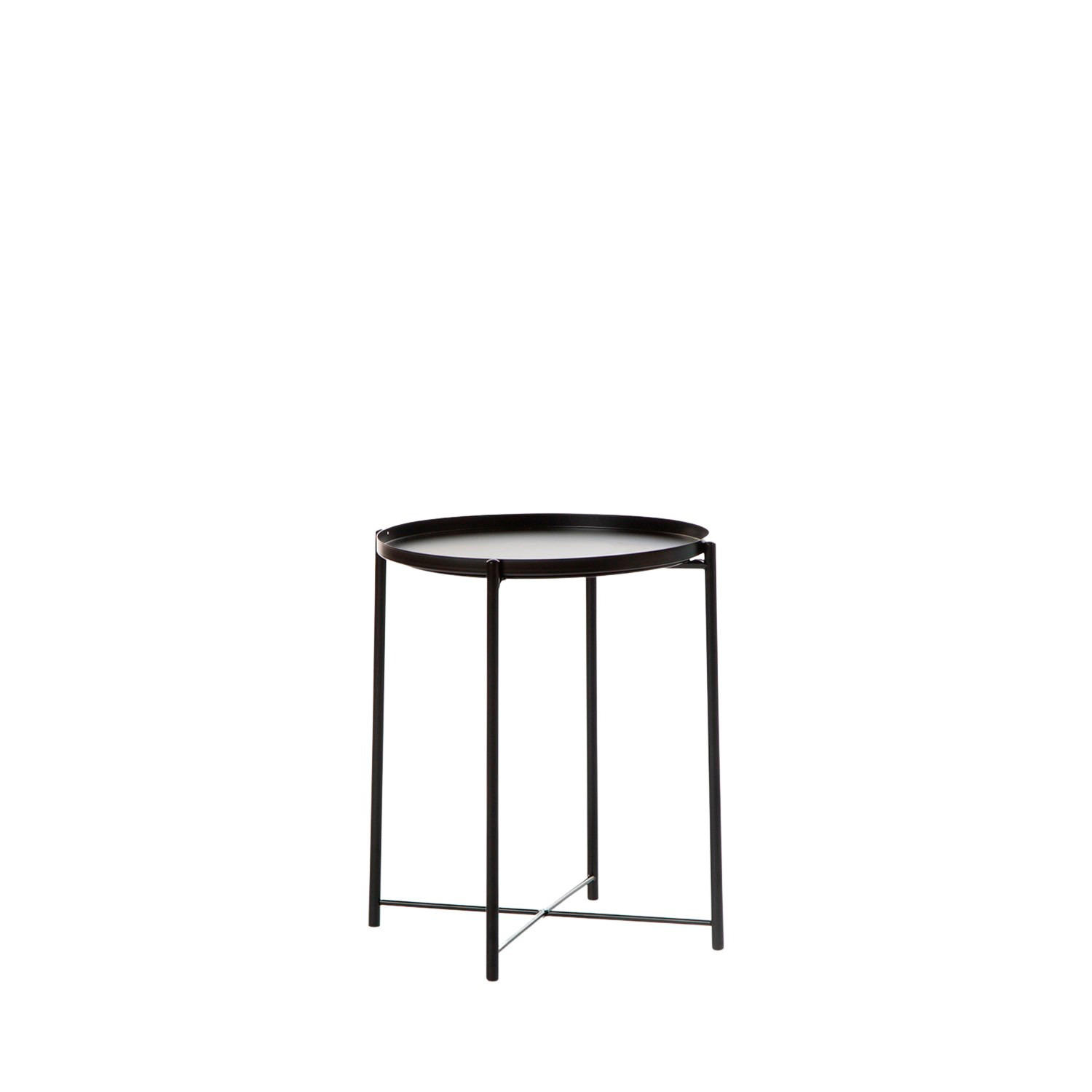 BEISTELLTISCH Maika Schwarz 42 cm x 52 cm - Schwarz, Metall (42/42/52cm)