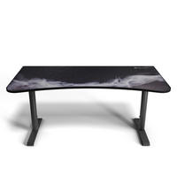 GAMINGTISCH Arena 160/82/71-81 cm Gunmetal - Galaxy - Dunkelgrau, Metall (82/160/71cm) - Arozzi