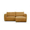 ECKSOFA TAUER 3-Sitzer, honig - Schwarz/Honig, Holzwerkstoff/Kunststoff (206/173cm) - Courtois Laville