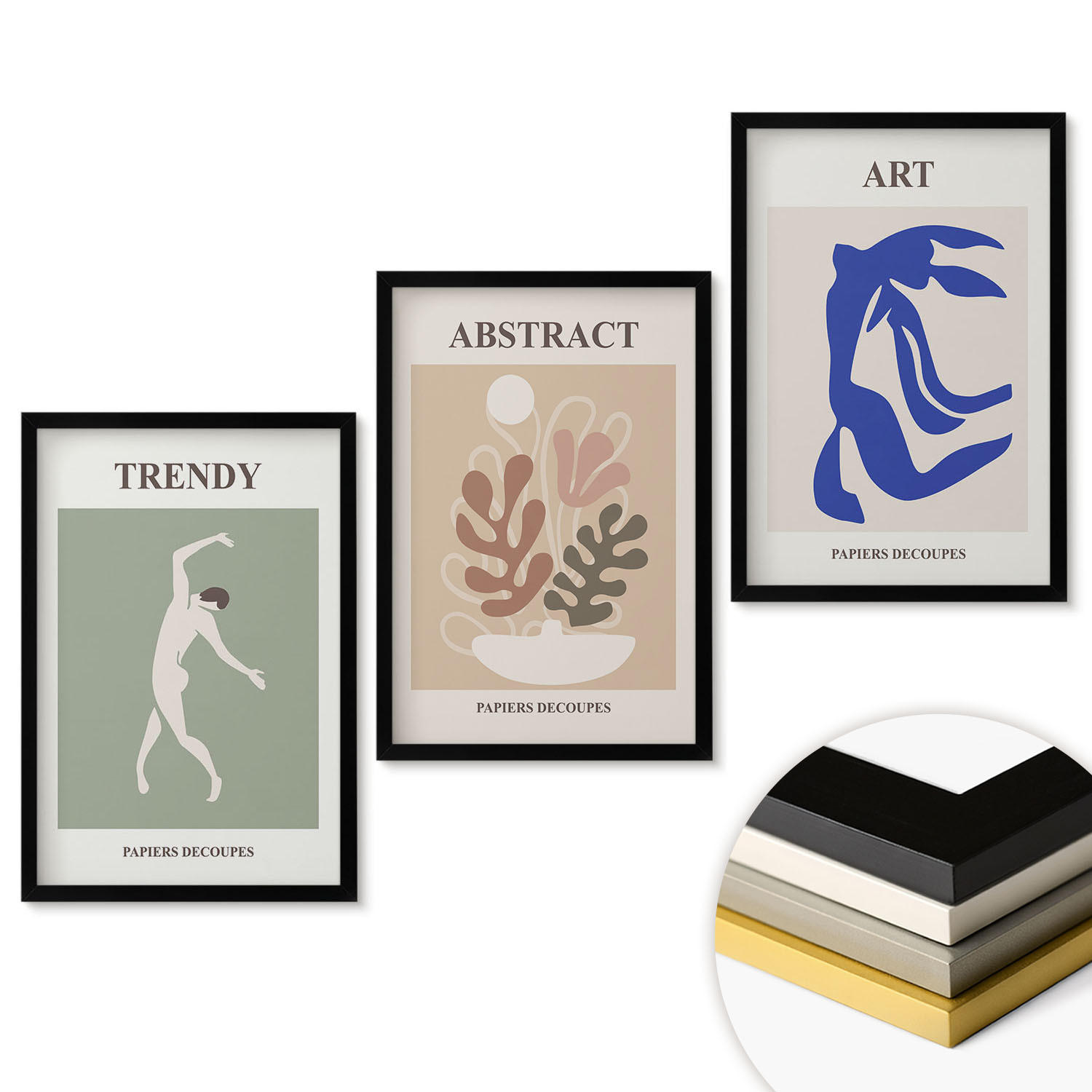 ArtPrintCave Wandbilder Schwarz 40x60 cm