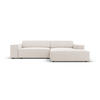 MODULARES-ECKSOFA rechts Jodie aus strukturiertem Stoff leichtes beige 3 Sitzplätze - Beige, Textil (166/224cm) - Micadoni