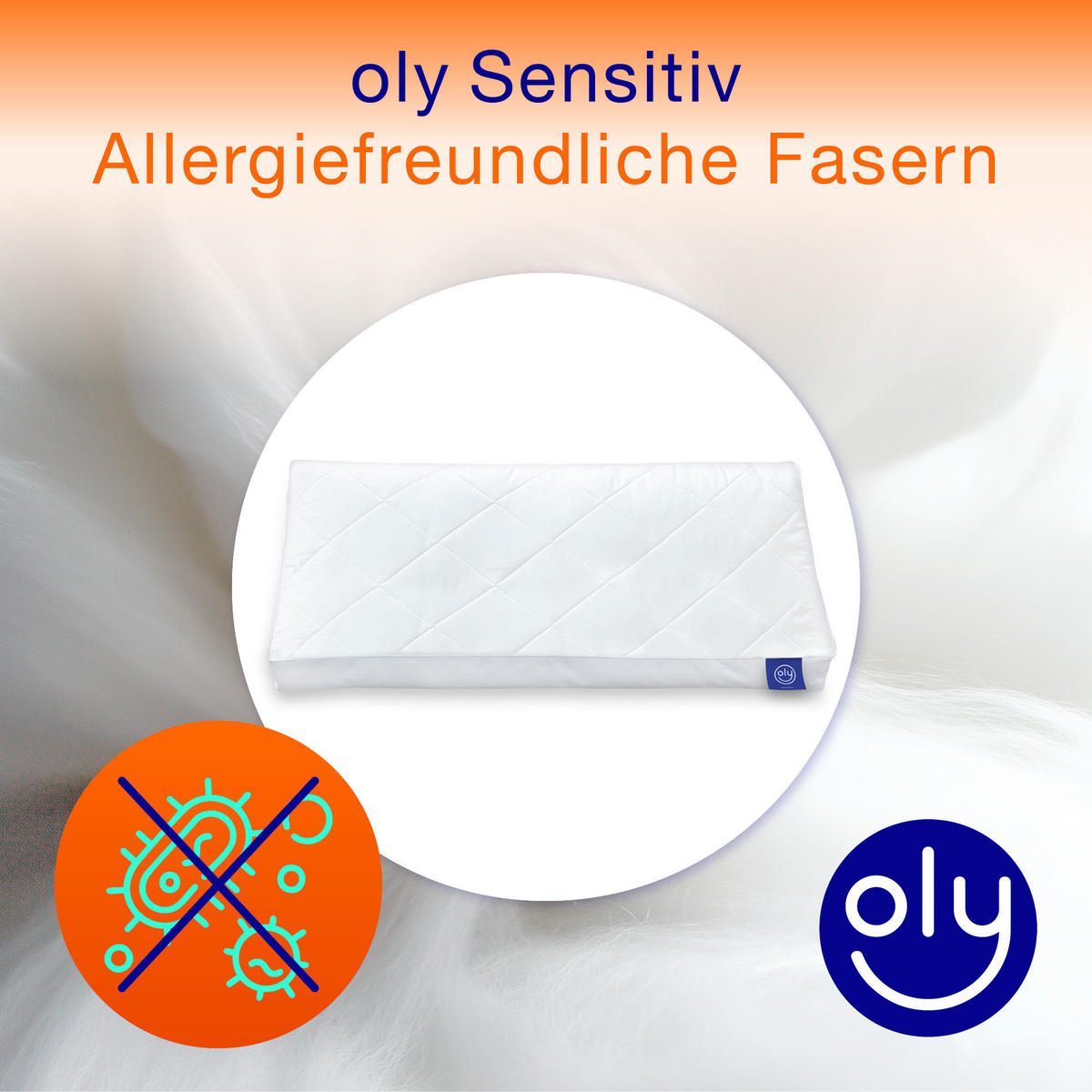 HOTELKOPFKISSEN FIRESTOPP Mikrofaser schwer entflammbar - Weiß, Naturmaterialien (40/80cm) - oly