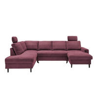 WOHNLANDSCHAFT mit Schlaffunktion und Bettkasten - Pink/Dunkelrosa, Kunststoff/Textil (305/88/200cm) - myHomelando