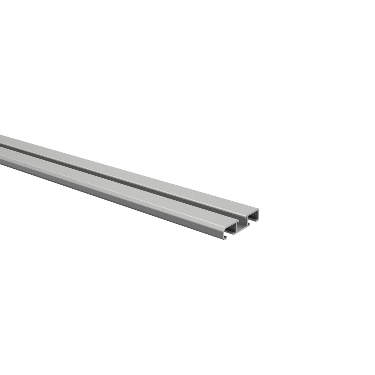 GARDINENSCHIENE Slimline 160 cm, 1-/2-läufig Silbergrau - Silberfarben/Alufarben, Metall (4/1.1/160cm) - INTERDECO