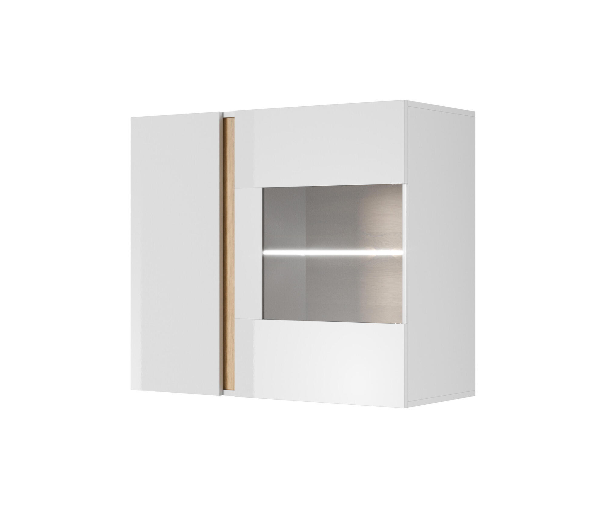 VITRINE ARCADE Weiß 97x40x83 cm - Weiß, Holzwerkstoff (97/83/40cm) - FURNLUX